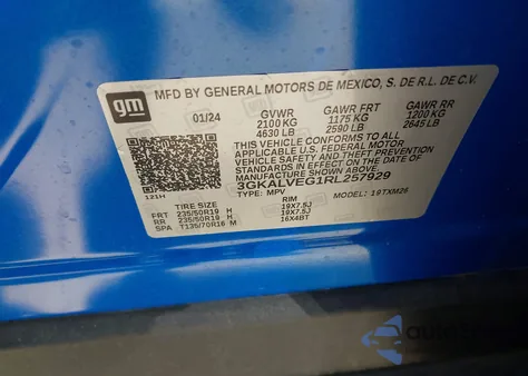 2024 GMC Terrain Awd Slt из США, поврежденный, VIN 3GKALVEG1RL257929